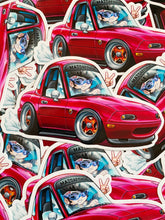 マツダ フィットメント似顔絵 - NA MIATA ステッカー
