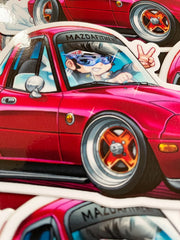 MAZDA FITMENT CARICATURE - NA MIATA STICKER