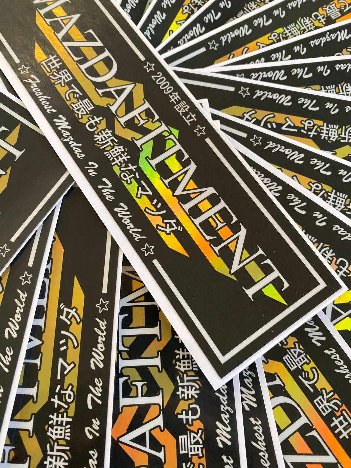 MAZDA FITMENT CLUB STICKER - SPECIAL SPOT OILSLICK MAZDA FITMENT CLUB STICKER - SPECIAL SPOT OILSLICK