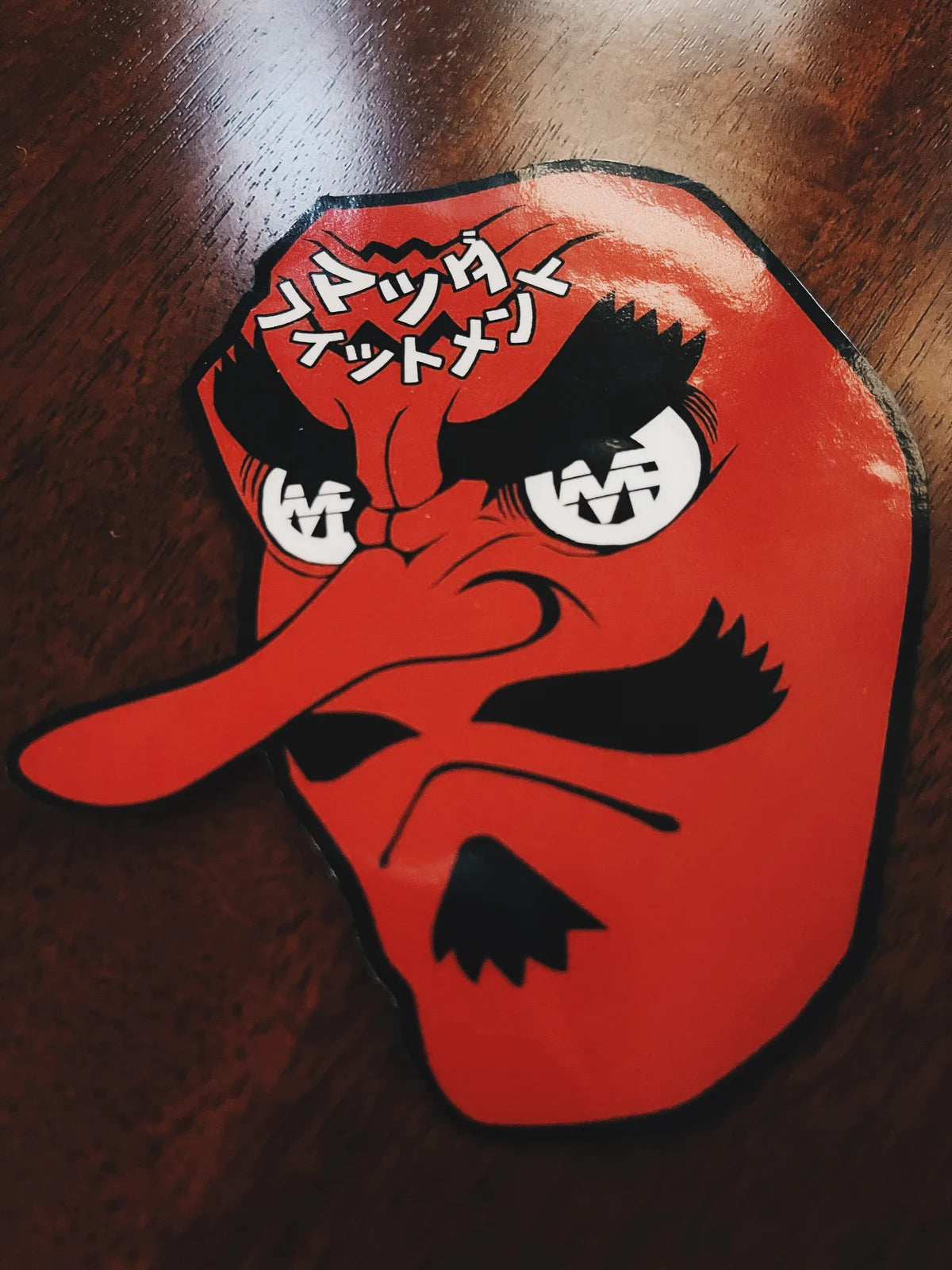 MAZDA FITMENT RED GOBLIN MASK STICKER MAZDA FITMENT RED GOBLIN MASK STICKER