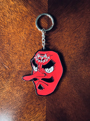 MAZDA FITMENT RED GOBLIN MASK - METAL KEYCHAIN