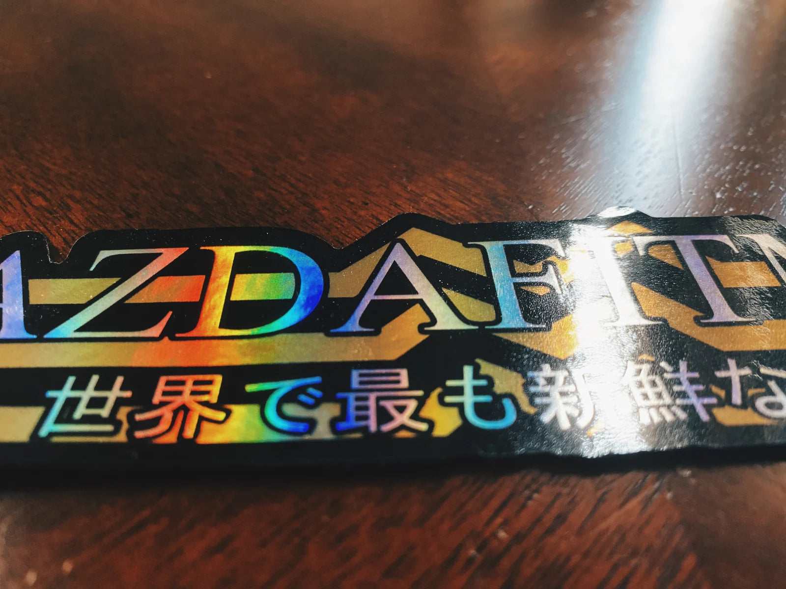 MAZDA FITMENT WING STICKER - SPECIAL HOLOGRAPHIC VER. MAZDA FITMENT WING STICKER - SPECIAL HOLOGRAPHIC VER.