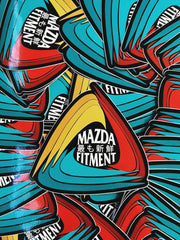 MAZDA FITMENT TRIPLE SWOOSH STICKER