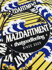 MAZDA FITMENT THATGOODFEELING. SUNSET STICKER