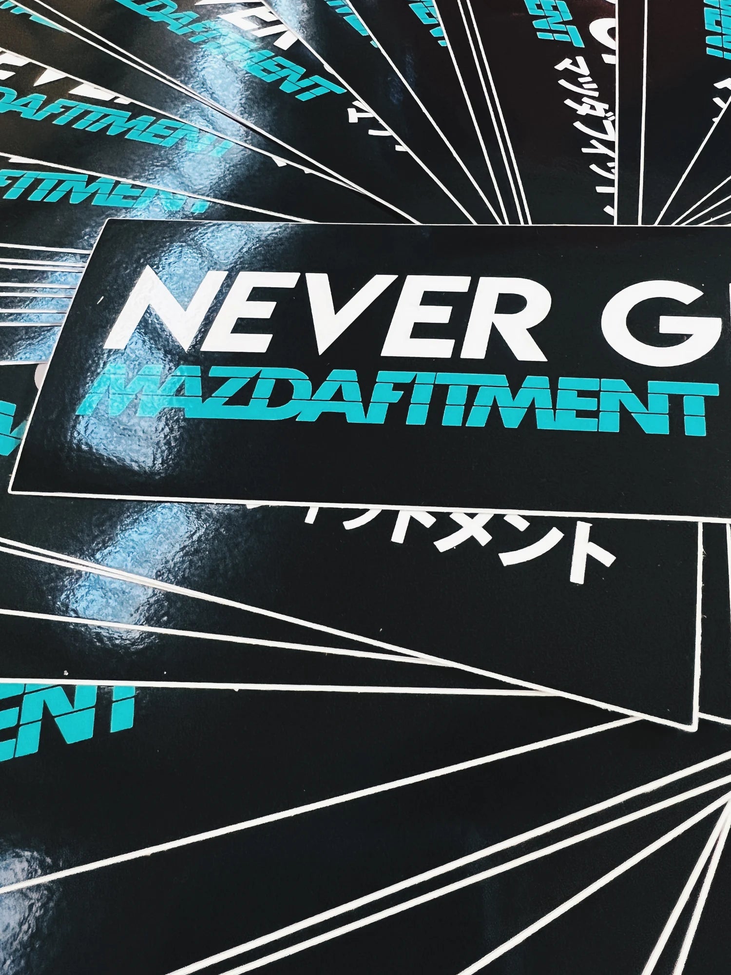 MAZDA FITMENT NEVER GIVE UP! STICKER MAZDA FITMENT NEVER GIVE UP! STICKER