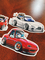 MAZDA FITMENT CARICATURE - STICKER PACK